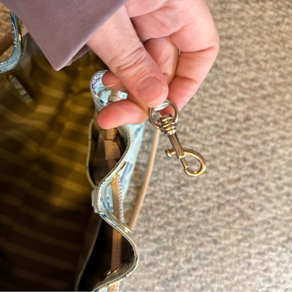 Rare Vintage Brahmin Amy Sky Copa Cabana Leather Shoulder Bag - Picture 6 of 15